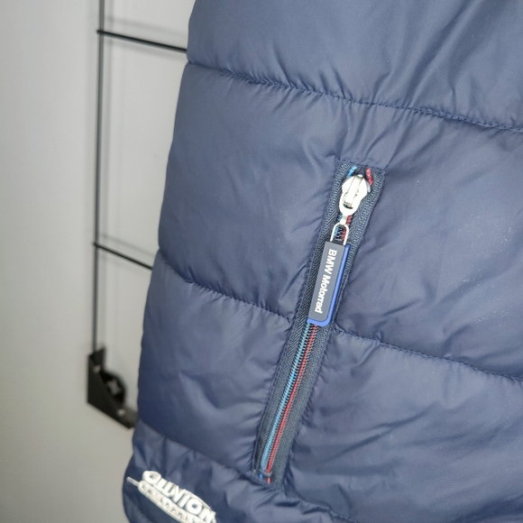BMW Motorsport Down Gilet Mens Size Large Blue - Picture 4 of 6